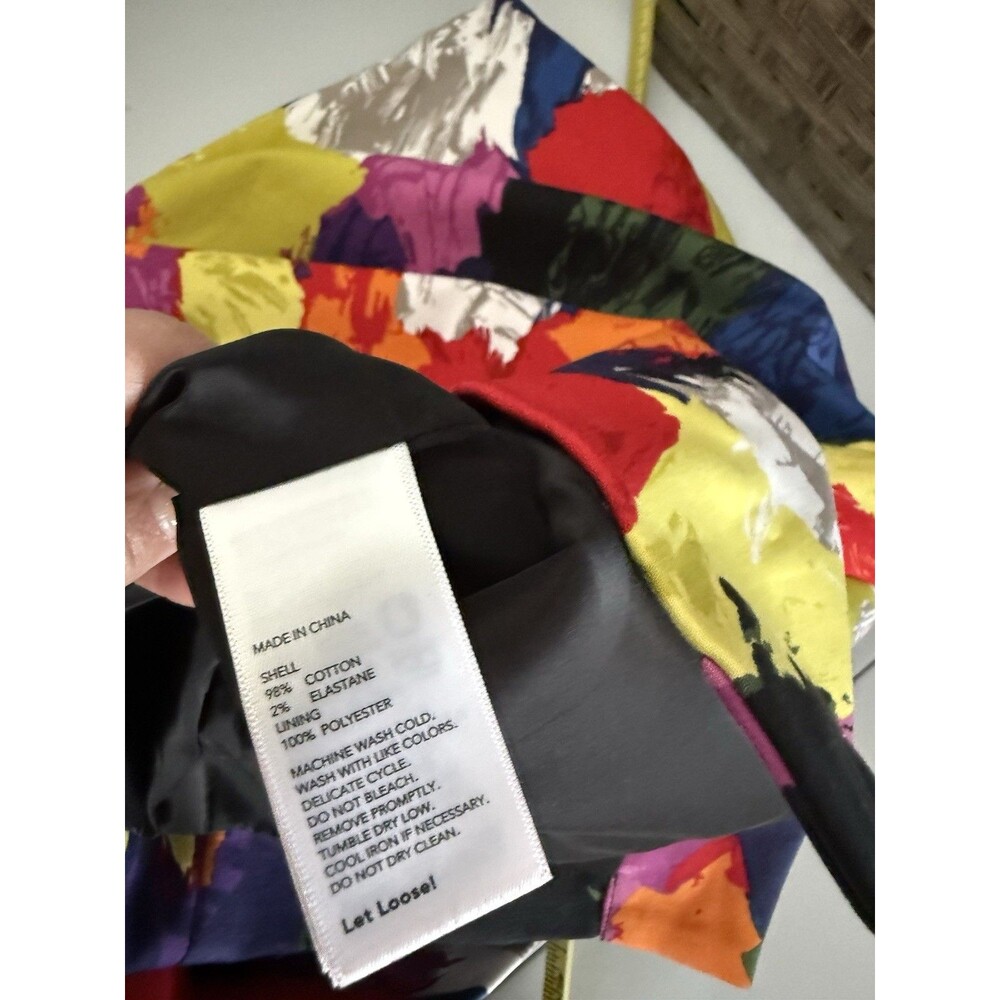 Kate Spade Saturday Mini Skirt 4 Womens Colorful Pockets Zipped Artsy Multicolor - Picture 7 of 8